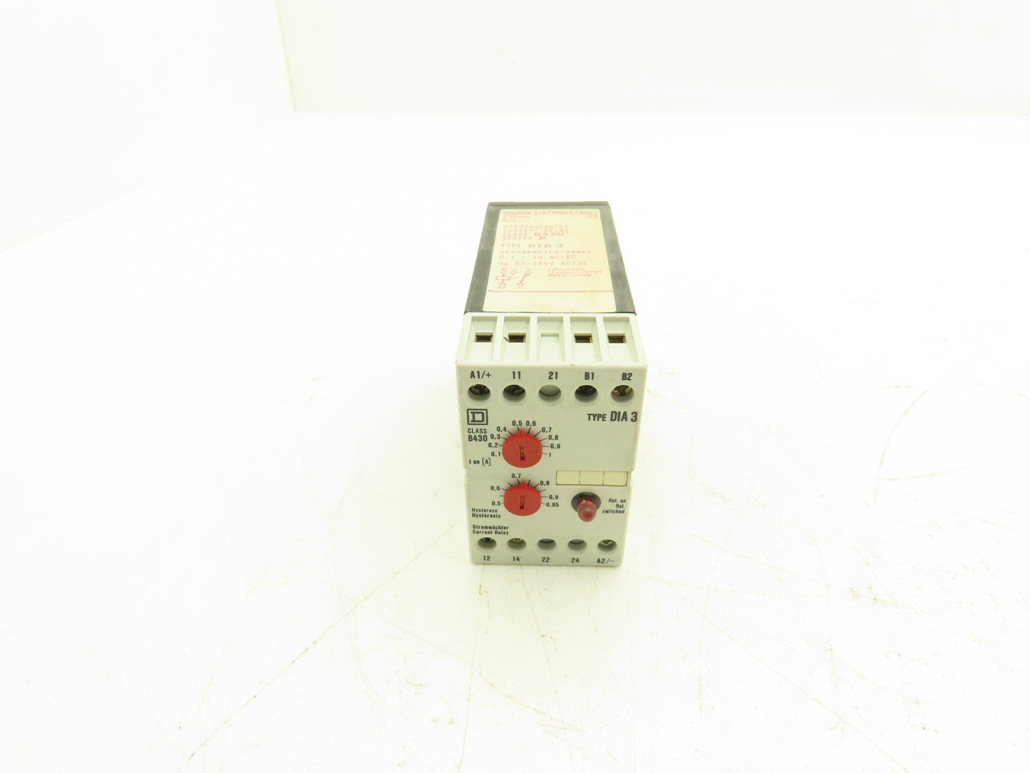 Square D 8430-DIA3 Current Control Relay DIA 3 SER B 50-240V AC Or DC 1A