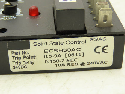 ABB ECSH30AC Solid State Control SSAC Protection Relay .5-5 Amp .15-7 Sec 24VDC