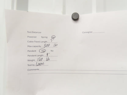 Knight KBC500-080 Pneumatic Chain Air Balancer 500Lb 80" Travel w/Pendant