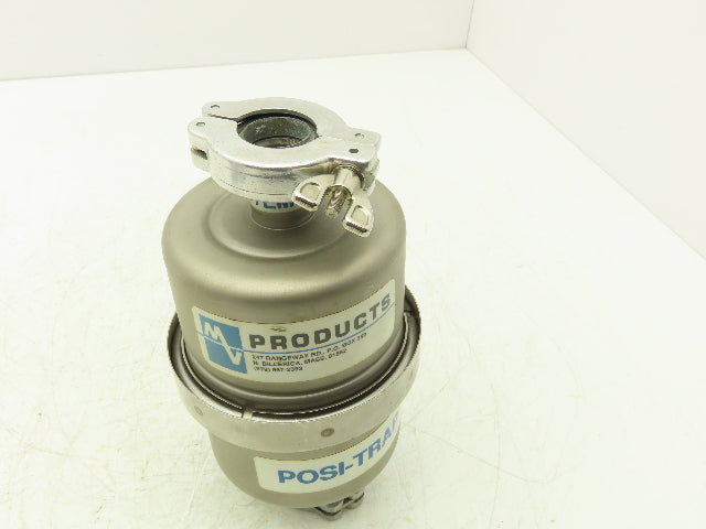 Mass-Vac Products 4" Posi-Trap Inline Vacuum Filter KF25 1"Flange Straight-Thru