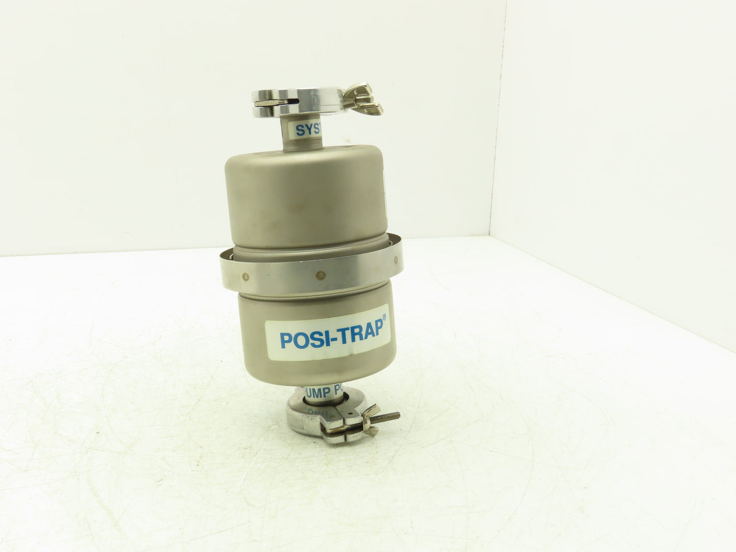Mass-Vac Products 4" Posi-Trap Inline Vacuum Filter KF25 1"Flange Straight-Thru