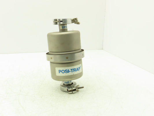 Mass-Vac Products 4" Posi-Trap Inline Vacuum Filter KF25 1"Flange Straight-Thru