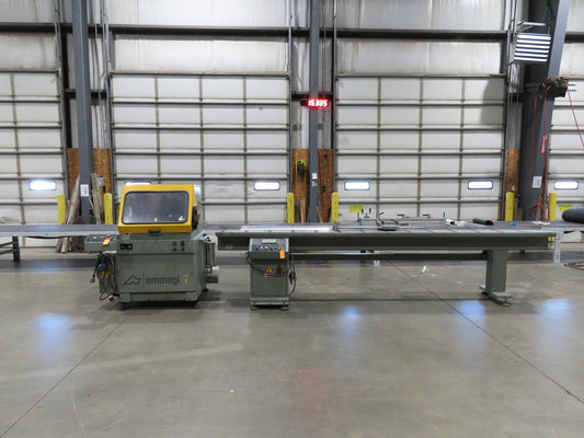 Emmegi SCA550 Single Head Upcut Saw 21.5" Blade 20° Cut Microbo Linear Stop