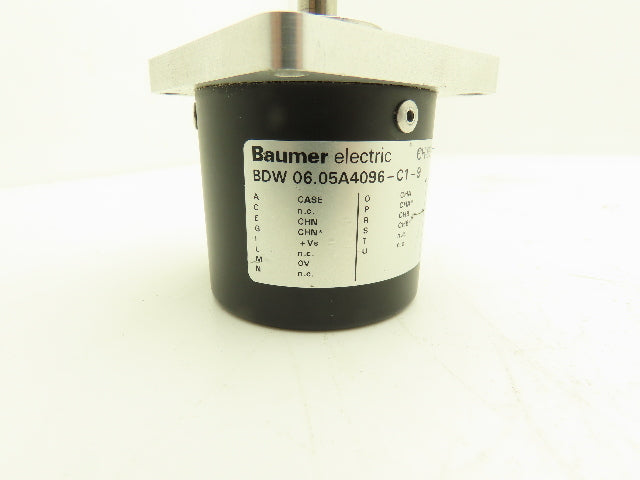Baumer Electric BDW 06.05A4096-C1-9 Rotary Encoder 1-30VDC 10mm Shaft V035