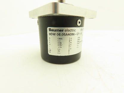 Baumer Electric BDW 06.05A4096-C1-9 Rotary Encoder 1-30VDC 10mm Shaft V035