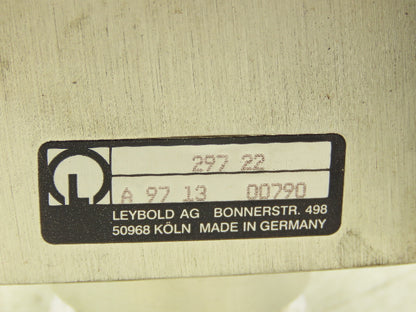 Leybold 297 22 Vacuum Valve 90° Right Angle 0.9" ID