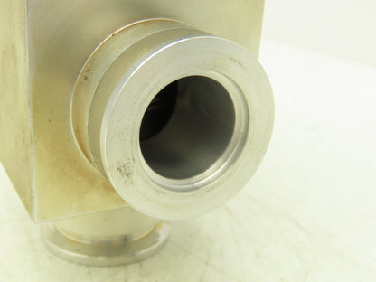 Leybold 297 22 Vacuum Valve 90° Right Angle 0.9" ID