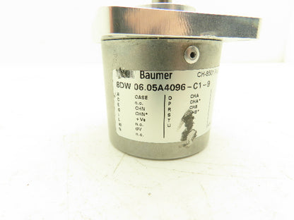 Baumer Electric BDW 06.05A4096-C1-9 Rotary Encoder 1-30VDC 10mm Shaft N921