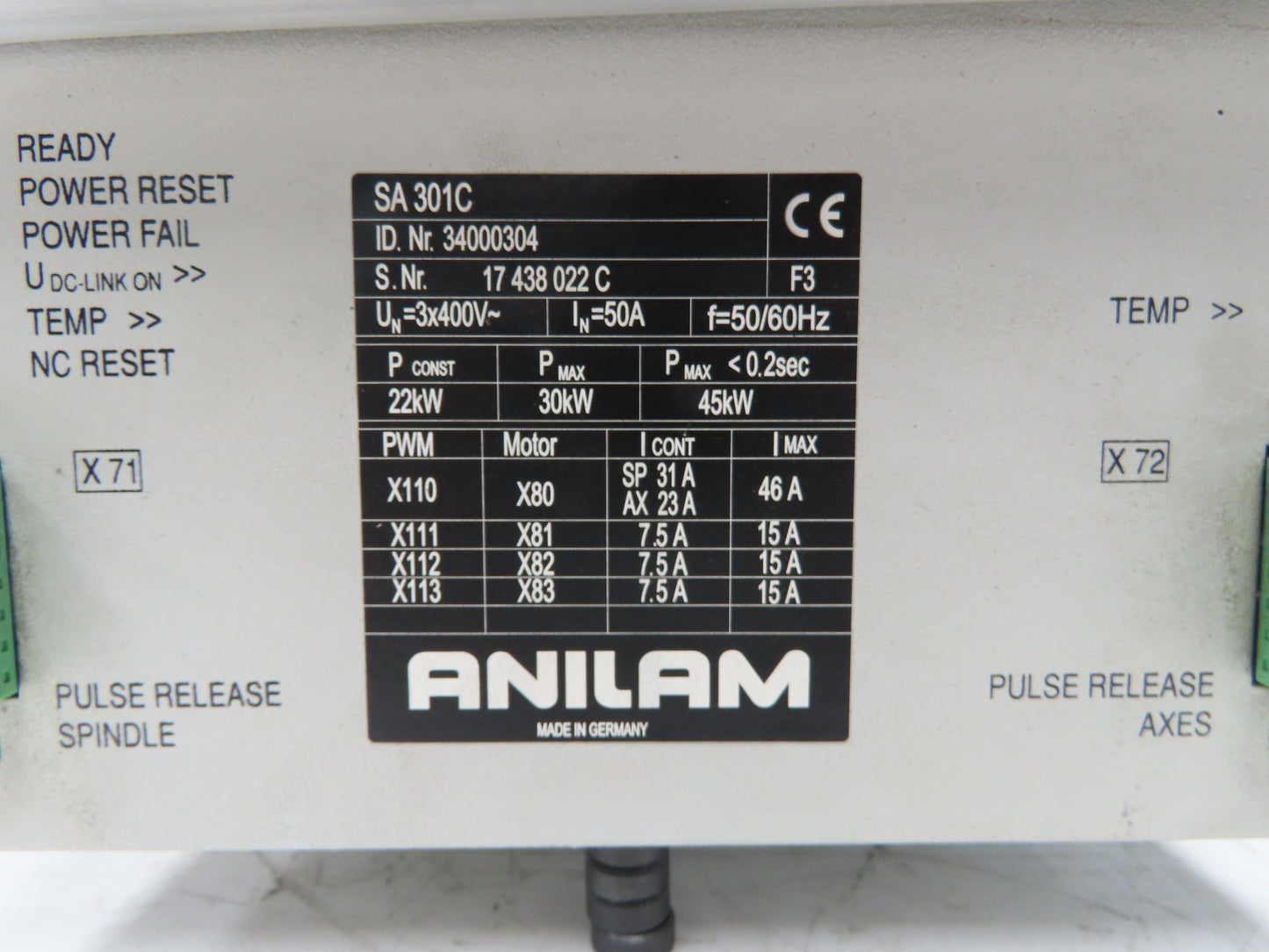 Anilam Heidenhain 337-039-03 CNC Servo Drive Axis Controller Fryer