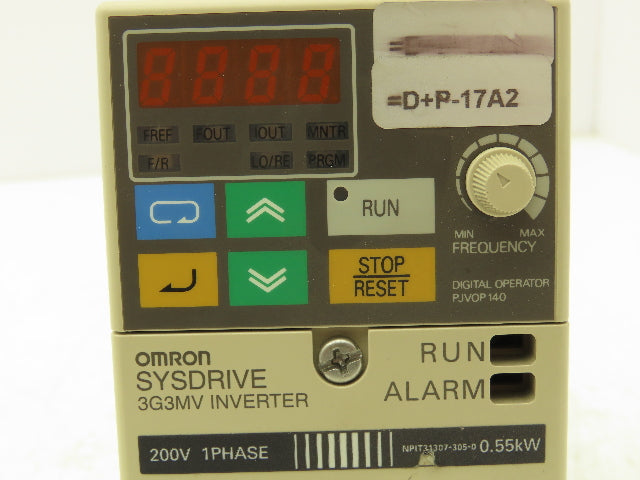 Omron 3G3MV-AB004 Sysdrive VFD Inverter AC Drive .55Kw 240V 1PH In 3PH Out