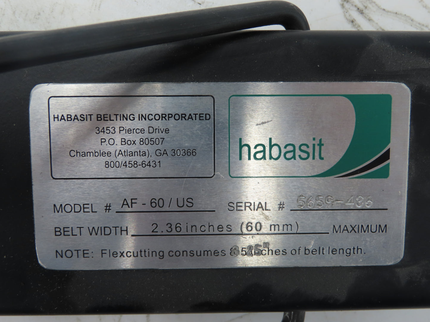 Habasit AF-60/US Flexproof Die Cutting Finger Belt Cutter For 60mm Wide Belts