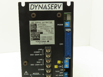 Yokogawa SD1015B02-2SN*1C/97S0107 Dynaserv DD Servo Actuator Drive 1Ph 230V In