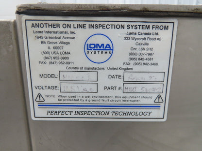 Loma Systems Superscan Micro ISC Metal Detector 4"x 9" Aperture *Missing Board*