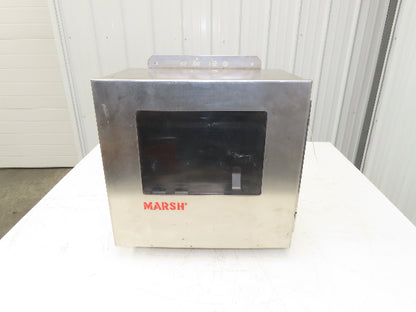Marsh 17x16x10" Stainless Steel Industrial Computer Monitor Enclosure
