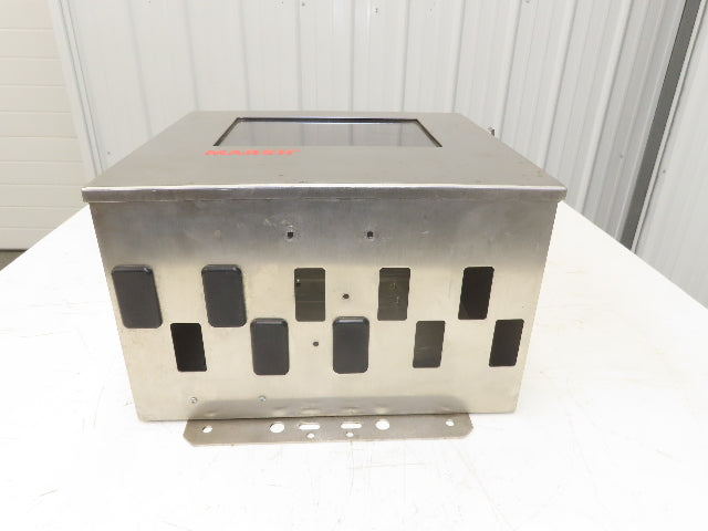 Marsh 17x16x10" Stainless Steel Industrial Computer Monitor Enclosure