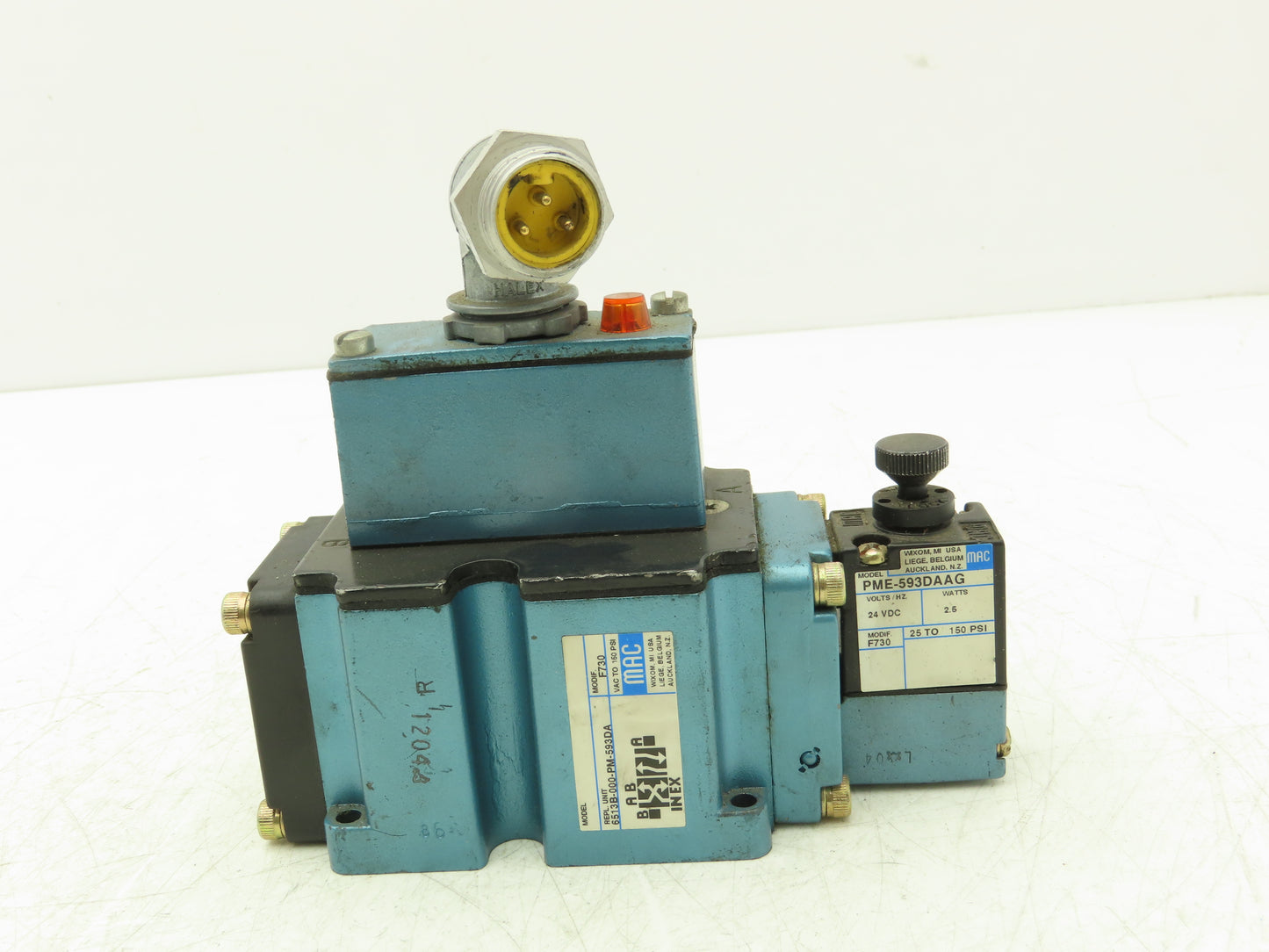 Mac 6513B-000-PM-593DA Pneumatic Single Solenoid Valve 4/2-way 24VDC PME-593DAAG