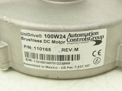 Automation Controls 100W24 UniDrive DC Motor 24VDC Variable Speed  *Cut Cable*