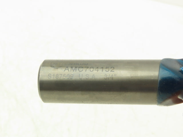Onsrud AMC704152 Corner Radius Carbide Endmill 3/4"x1-5/8" 3-Flute