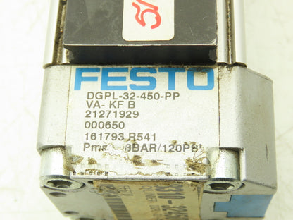 Festo DGPL-32-450-PP-VA-KF B Linear Slide Actuator Air Cylinder 450mm Stroke