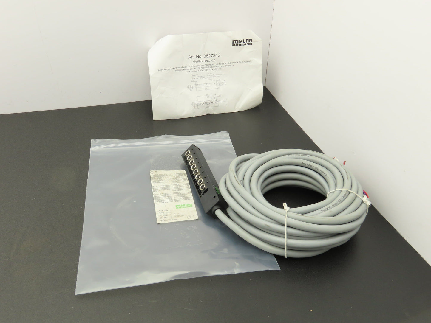 Murr Elektronik 3827245 8-Way M8 Connector Sensor Distribution Box 10M Cable