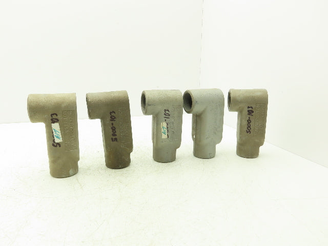 Appleton LB47  1-1/4" Conduit Body FM7 Grayloy  Lot of 5