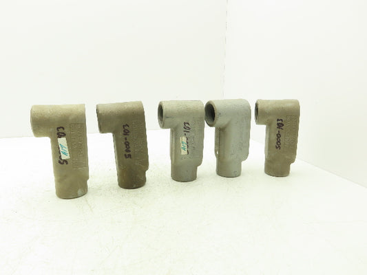 Appleton LB47  1-1/4" Conduit Body FM7 Grayloy  Lot of 5