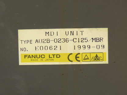 Fanuc A02B-0236-C125/MBR MDI Unit Operator Keypad Control Panel