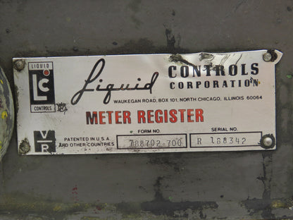 Liquid Controls M5-44200-2 Ink Flow Meter Gal Counter Register 5-60 GPM 150 PSI