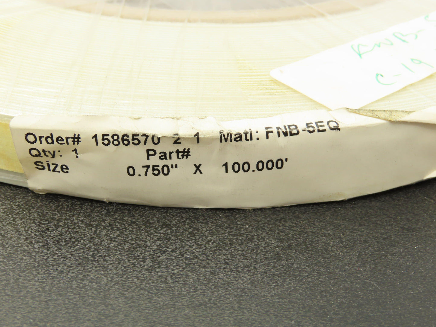 Habasit FNB-5EQ Flat Conveyor Belt 3/4" x 100' White Machine Tape