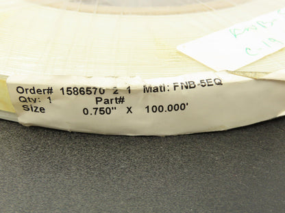 Habasit FNB-5EQ Flat Conveyor Belt 3/4" x 100' White Machine Tape