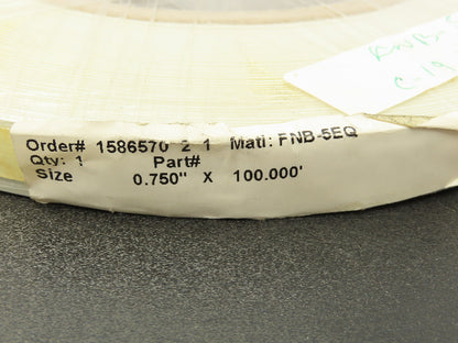 Habasit FNB-5EQ Flat Conveyor Belt 3/4" x 100' White Machine Tape