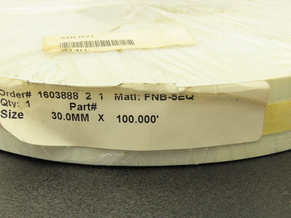 Habasit FNB-5EQ Flat Conveyor Belt 30mm x 100' White Machine Tape
