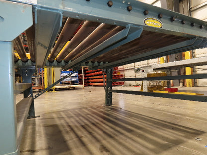 Hytrol Pallet Conveyor 2.5" Roller 51"BF x 5'L  460V Chain Drive 36fpm 30-36"H