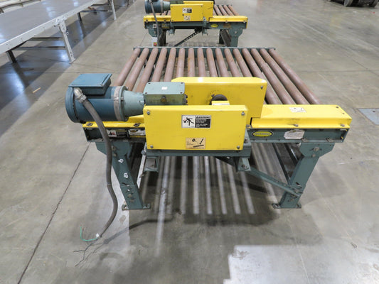 Hytrol Pallet Conveyor 2.5" Roller 51"BF x 5'L  460V Chain Drive 36fpm 30-36"H
