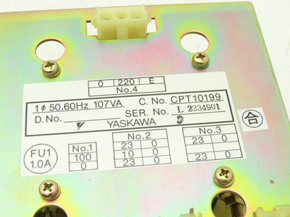Yaskawa JZNCU-MTU02-1 | CPT10199 CNC Transformer Contactor Control Unit