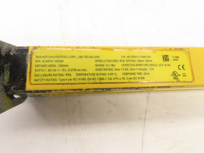 Banner SLSR30-1200Q8 EZ Screen Safety Light Curtain Receiver 1200mm 24VDC