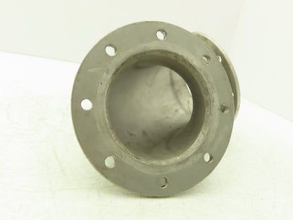 90° Elbow Pipe Fitting 4" Flanged Aluminum 8-Bolt