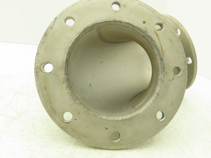 90° Elbow Pipe Fitting 4" Flanged Aluminum 8-Bolt