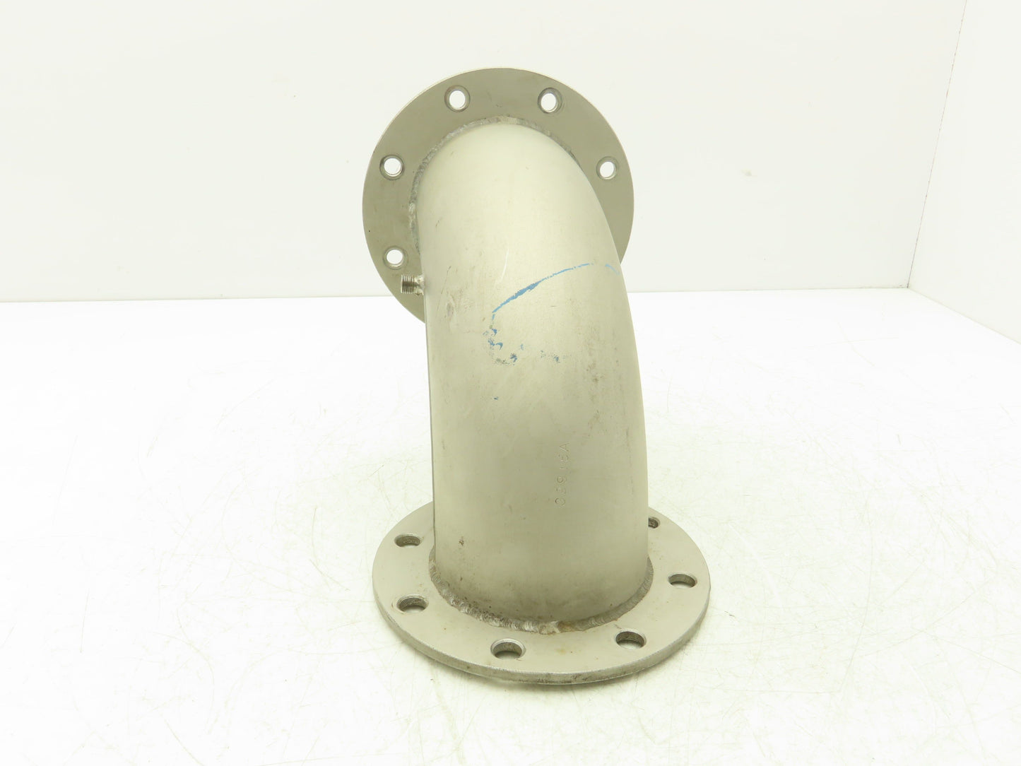 90° Elbow Pipe Fitting 4" Flanged Aluminum 8-Bolt w/Side Port