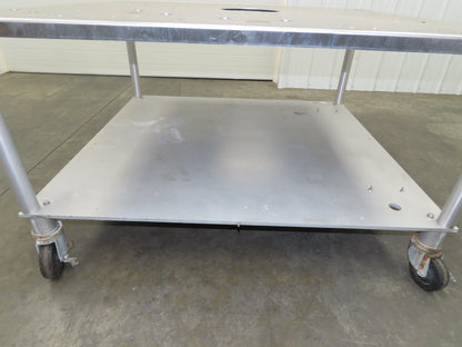 1" Aluminum Machine Base 54" x 48" x 31" Stainless Top Work Bench Table Casters