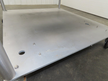 1" Aluminum Machine Base 54" x 48" x 31" Stainless Top Work Bench Table Casters