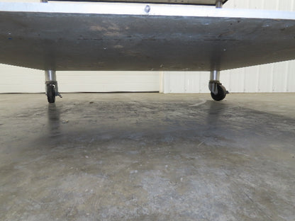 1" Aluminum Machine Base 54" x 48" x 31" Stainless Top Work Bench Table Casters