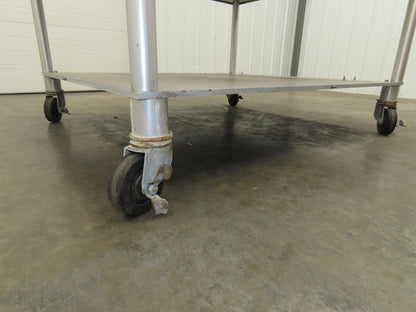 1" Aluminum Machine Base 54" x 48" x 31" Stainless Top Work Bench Table Casters