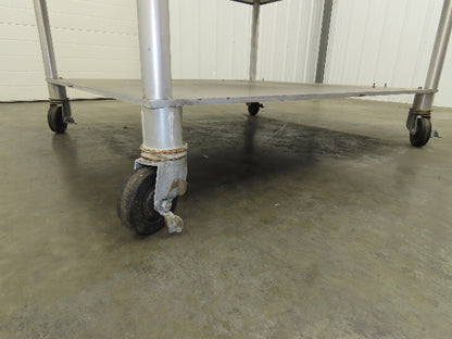 1" Aluminum Machine Base 54" x 48" x 31" Stainless Top Work Bench Table Casters