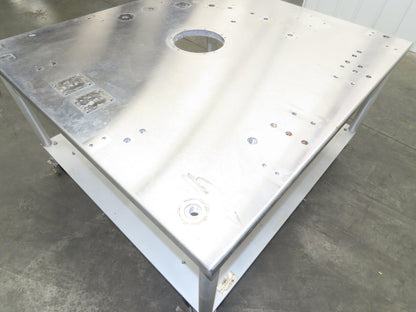 1" Aluminum Machine Base 54" x 48" x 31" Stainless Top Work Bench Table Casters