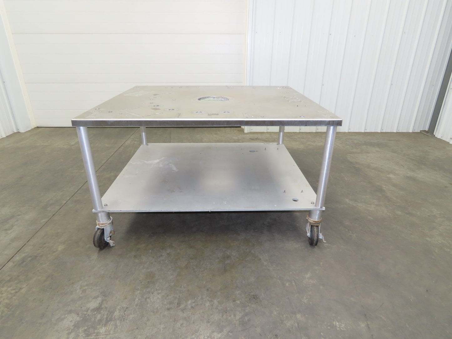 1" Aluminum Machine Base 54" x 48" x 31" Stainless Top Work Bench Table Casters