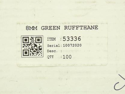 Volta 53336 Green Ruffthane Round Belting 8mm Diameter 75' Length