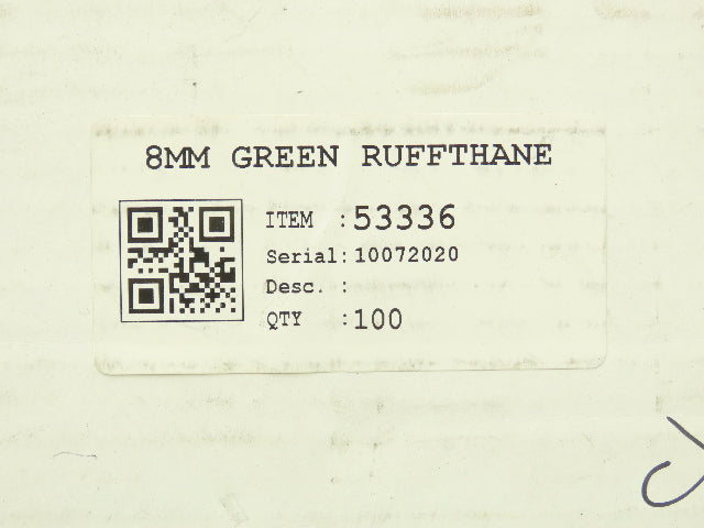 Volta 53336 Green Ruffthane Round Belting 8mm Diameter 75' Length