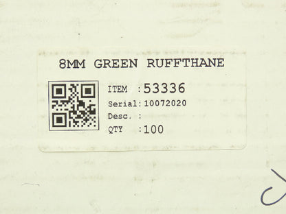 Volta 53336 Green Ruffthane Round Belting 8mm Diameter 75' Length