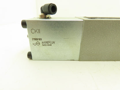 Wandfluh AK4Z60A Pneumatic Solenoid Operated Hydraulic 4/2 Spool Valve 5000 PSI